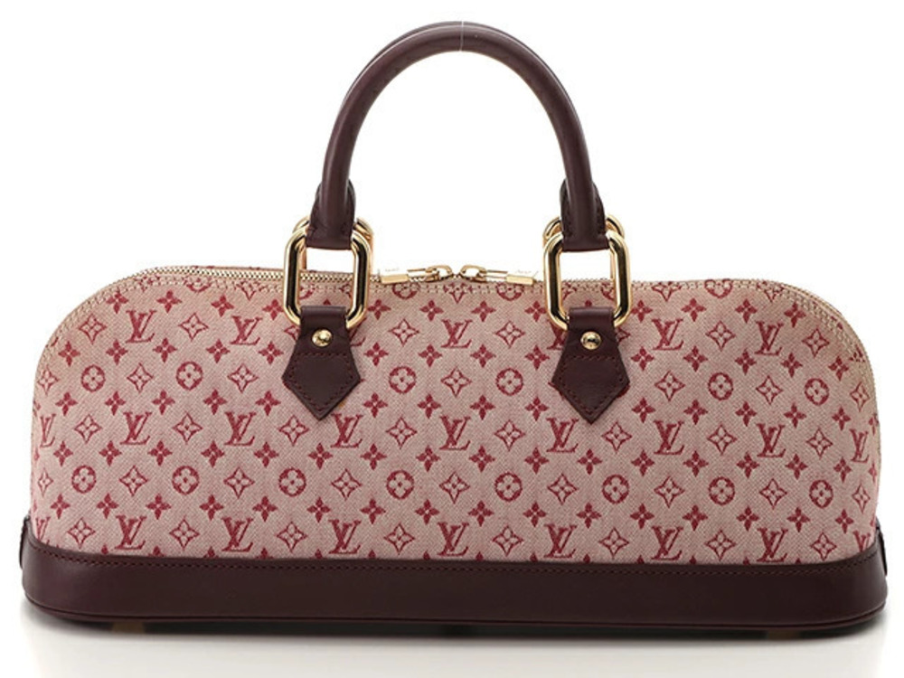 LOUIS VUITTON Alma Long Monogram Bag Cherry Red